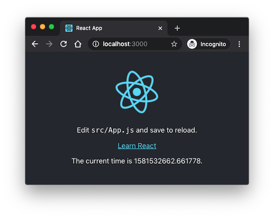 React application screenshot